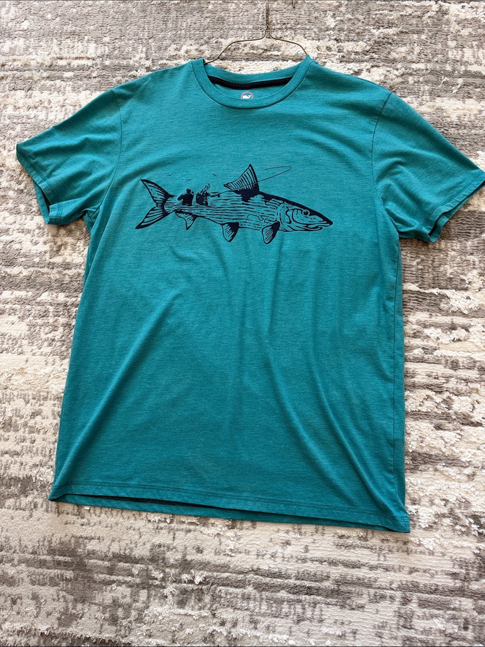 Vineyard Vines Teal Short-Sleeve Fish Graphic Tee
